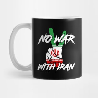 No War With Iran Peace Sign Mug